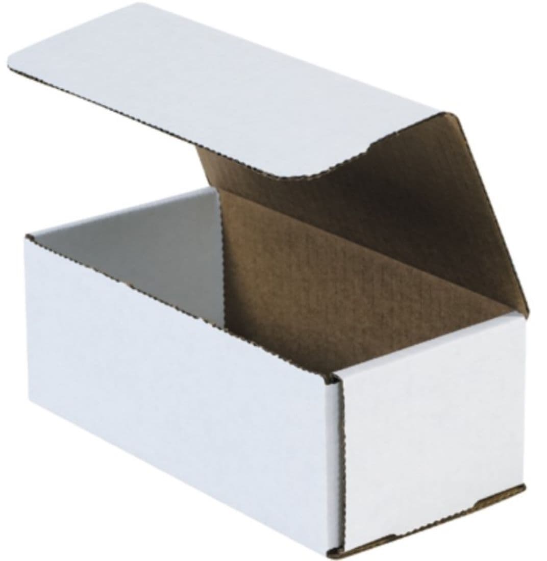 Mailer 8X4X3 IN White Corrugated Cardboard 50 Count/Bundle