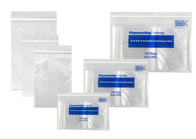 Reloc Zippit® Poly Bag 5X10 IN 2MIL Reclosable 1000/Case