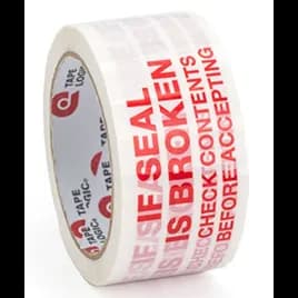 Carton Tape 4IN X109YD Sealing Printed Stop If Seal Is Broken 24/Case