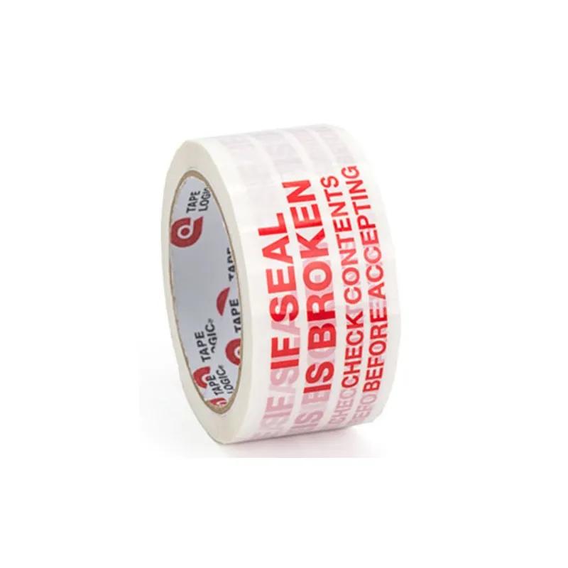 Carton Tape 4IN X109YD Sealing Printed Stop If Seal Is Broken 24/Case