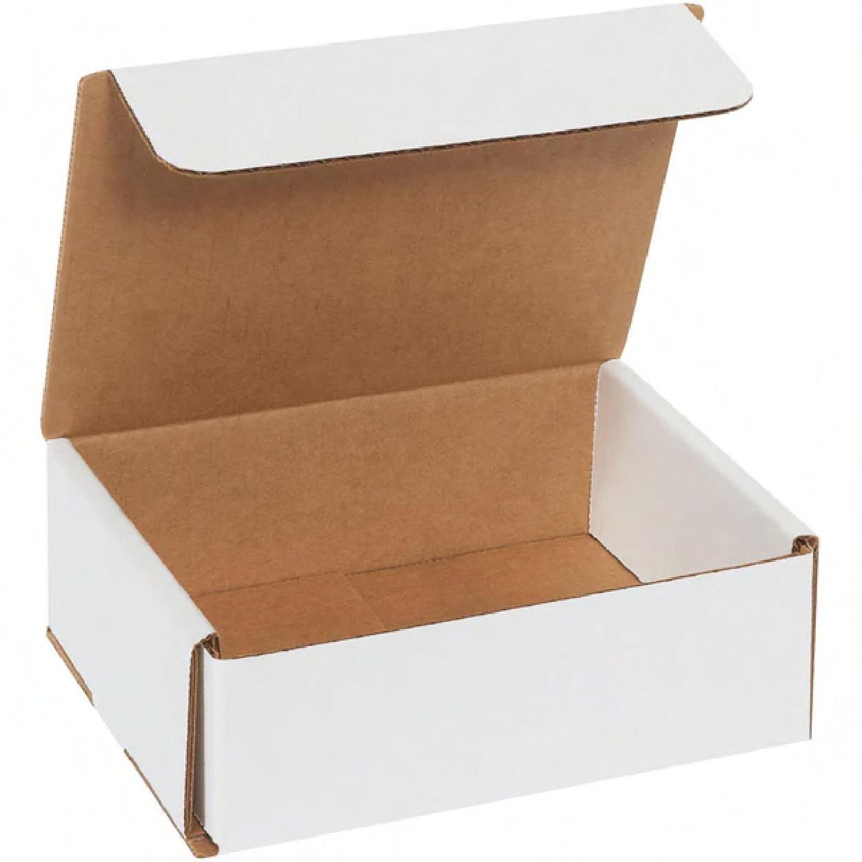 Mailer 6X5X2 IN White Corrugated Cardboard 50 Count/Bundle