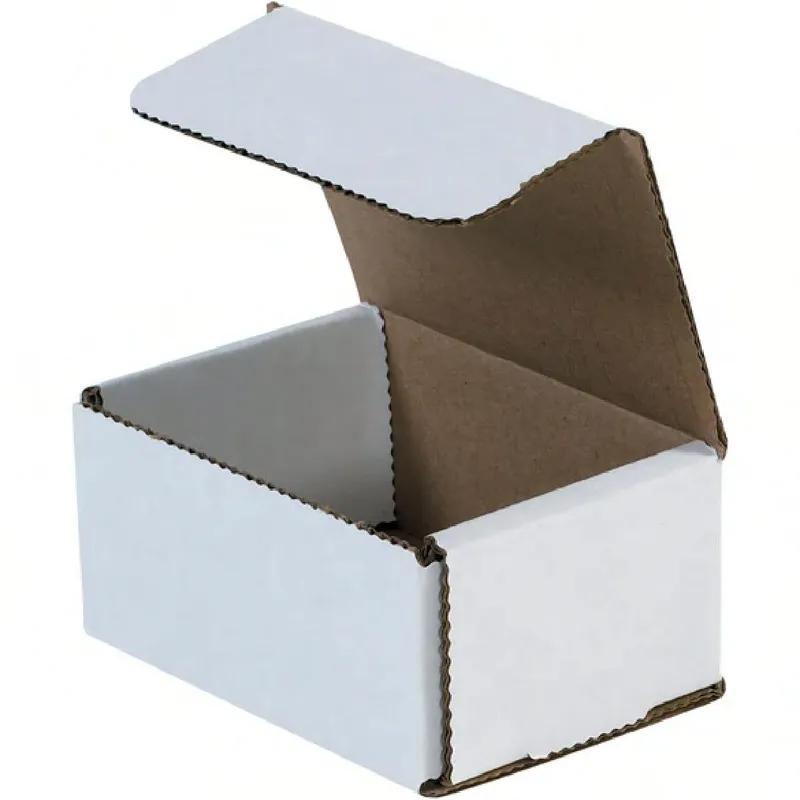 Mailer 4X3X2 IN White Corrugated Cardboard 50 Count/Bundle