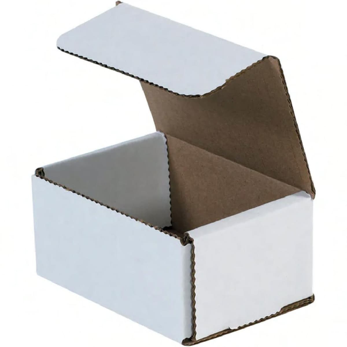 Mailer 4X3X2 IN White Corrugated Cardboard 50 Count/Bundle