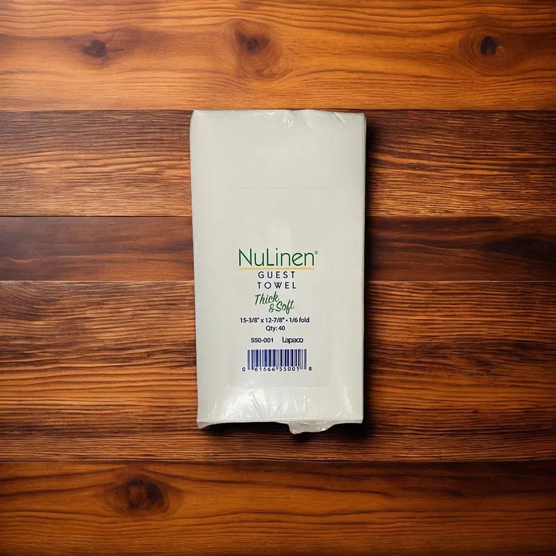 Dinner Napkins 15.38X12.88 IN White Linen Paper 1/6 Fold 480/Case