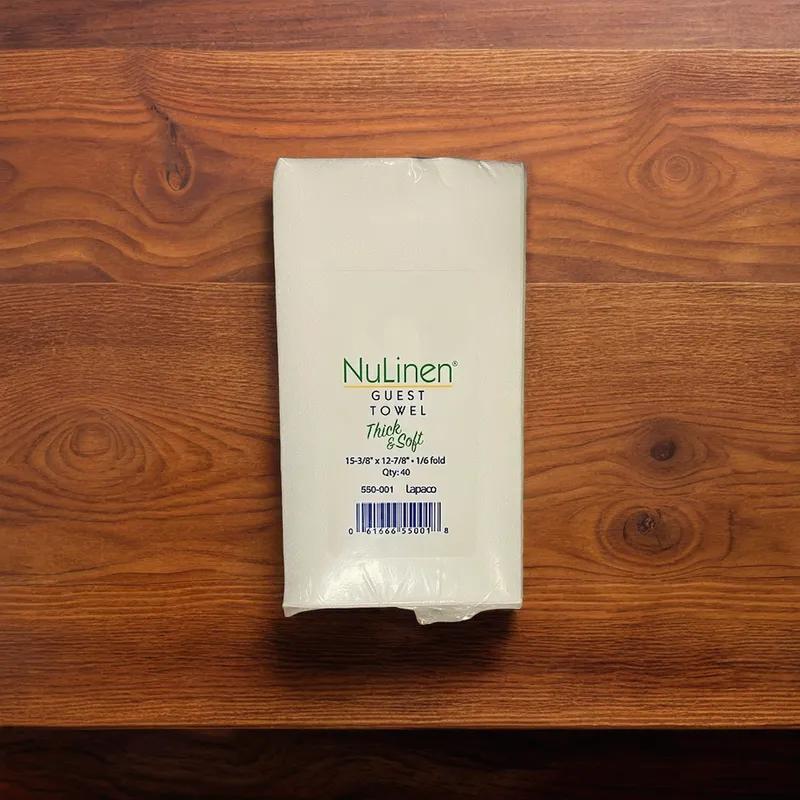 Dinner Napkins 15.38X12.88 IN White Linen Paper 1/6 Fold 480/Case