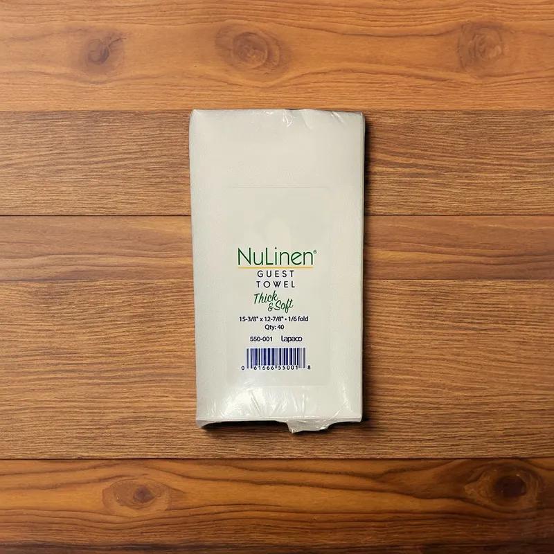 Dinner Napkins 15.38X12.88 IN White Linen Paper 1/6 Fold 480/Case