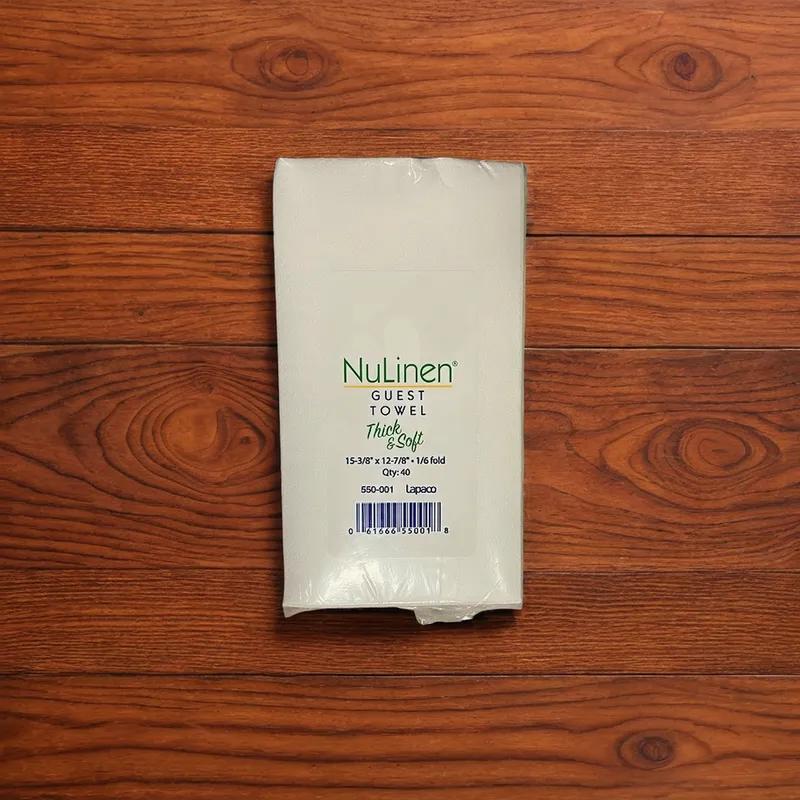 Dinner Napkins 15.38X12.88 IN White Linen Paper 1/6 Fold 480/Case