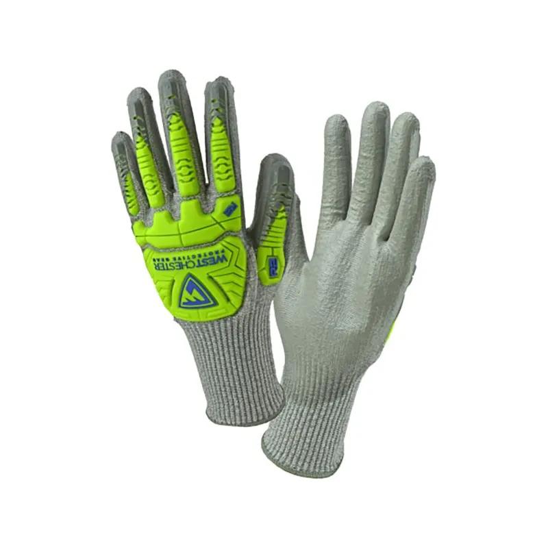 R2 Gloves XXL High Performance Polyethylene (HPPE) Knit Palm Coating High Visibility Finger TPR Tip 1/Pair