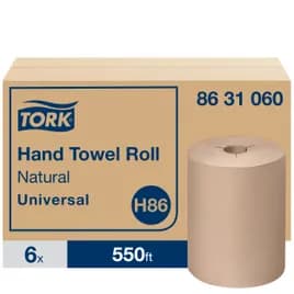 H86 Roll Paper Towel 8IN X550FT Natural Embossed Controlled Refill 1 Count/Pack 6 Packs/Case 6 Count/Case