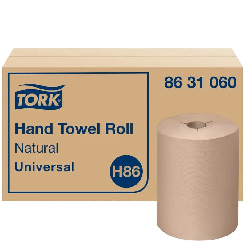 H86 Roll Paper Towel 8IN X550FT Natural Embossed Controlled Refill 1 Count/Pack 6 Packs/Case 6 Count/Case
