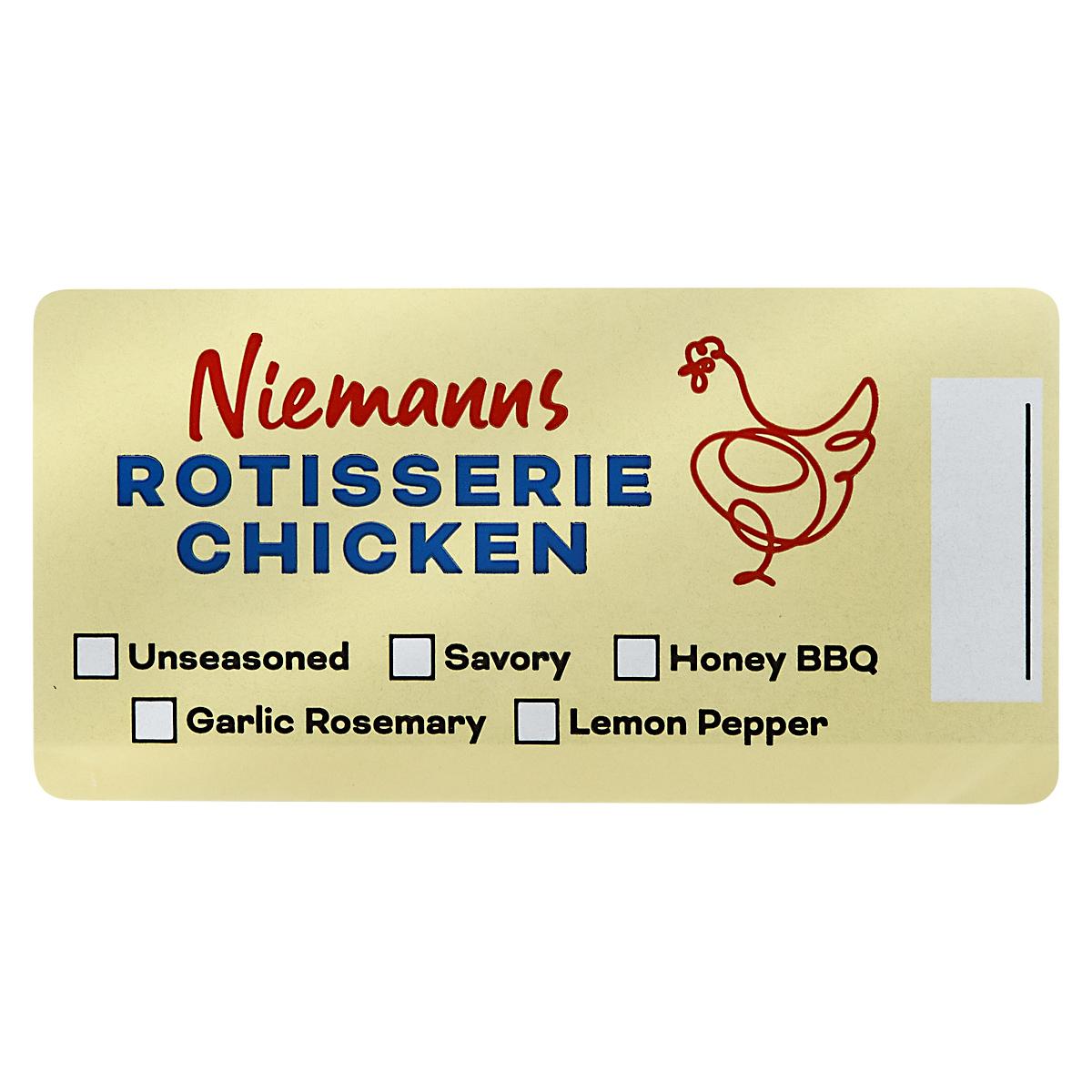 Niemanns Rotisserie Chicken Label 1/Roll