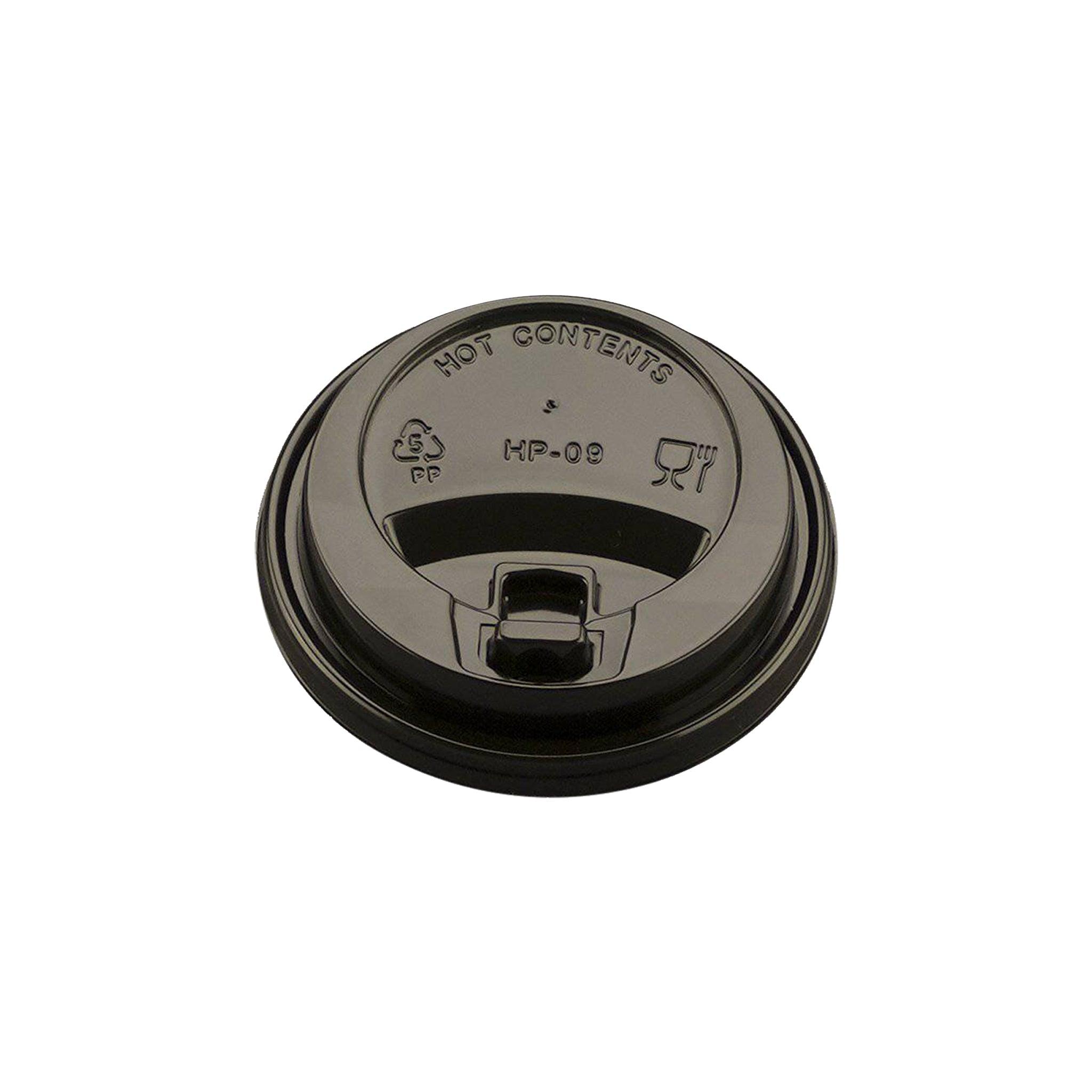 Lid Black For 10-24 OZ Cup Sip Through Reclosable Tab 1000/Case