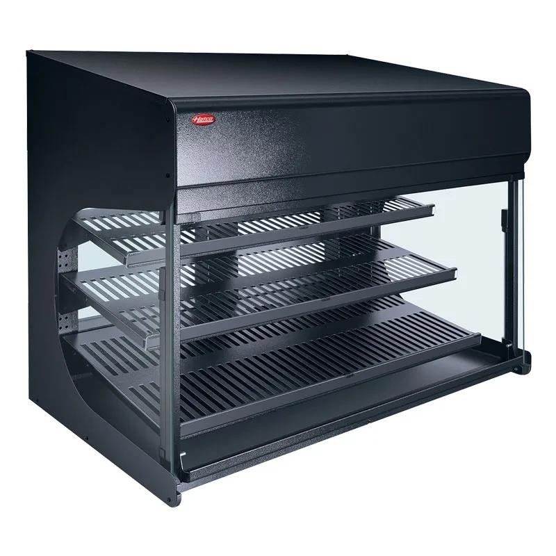 Flav-R-Savor® Heated Air Curtain Merchandiser Black 120/208-240 Volt No Sign 1/Each