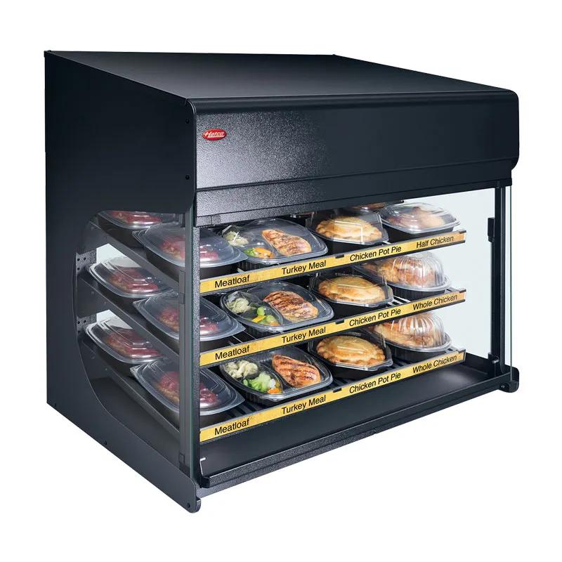 Flav-R-Savor® Heated Air Curtain Merchandiser Black 120/208-240 Volt No Sign 1/Each