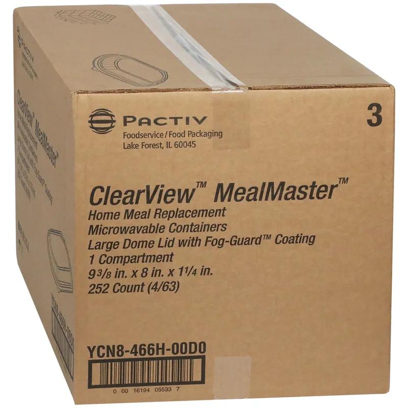 Lid Dome 9.375X8X1.25 IN OPS Clear Oval For Container 252/Case