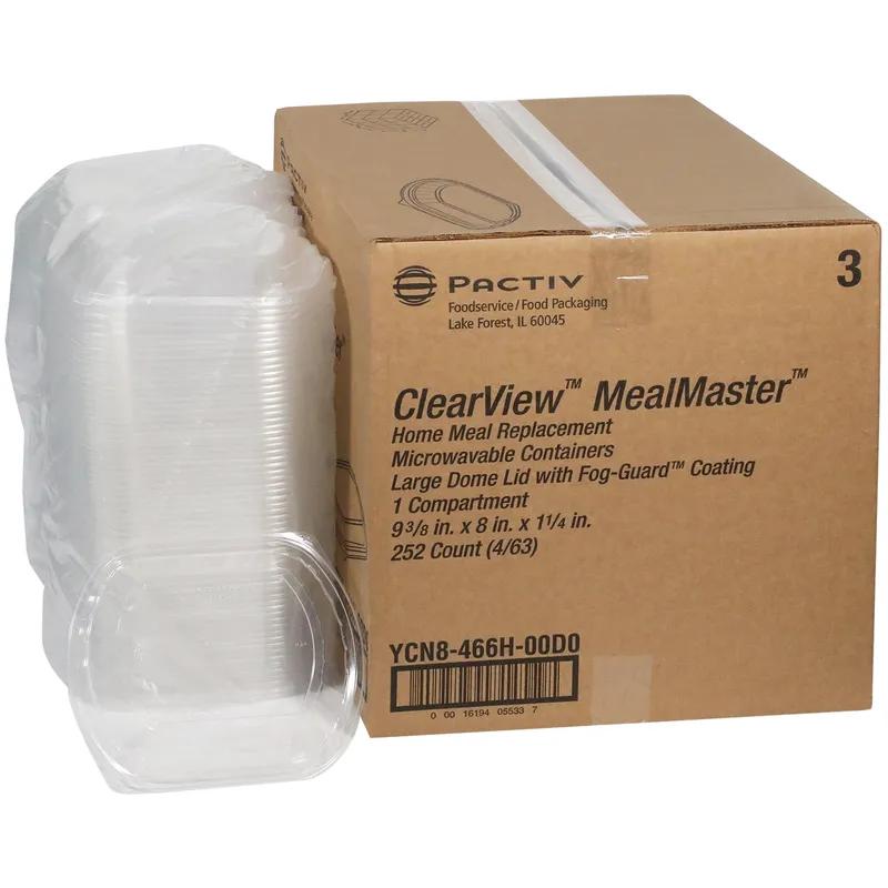 Lid Dome 9.375X8X1.25 IN OPS Clear Oval For Container 252/Case