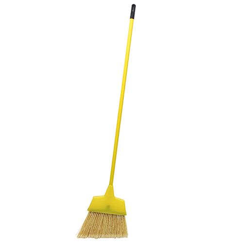 Impact® Broom 55 IN Yellow Plastic Aluminum Plastic Coated With 5.5IN Head Angled Flagged 6/Case