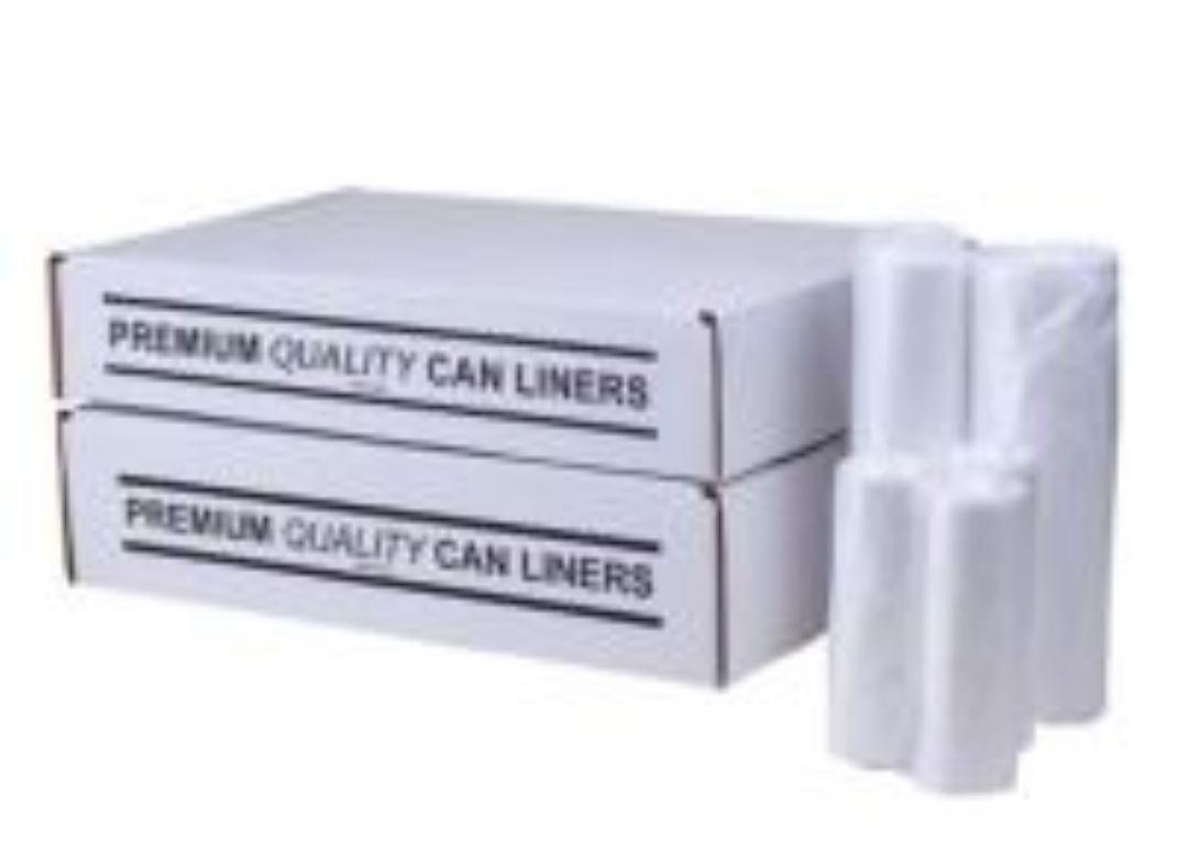 Liner 40X46 IN White LDPE 0.68MIL Coreless Heavy Duty 100/Case
