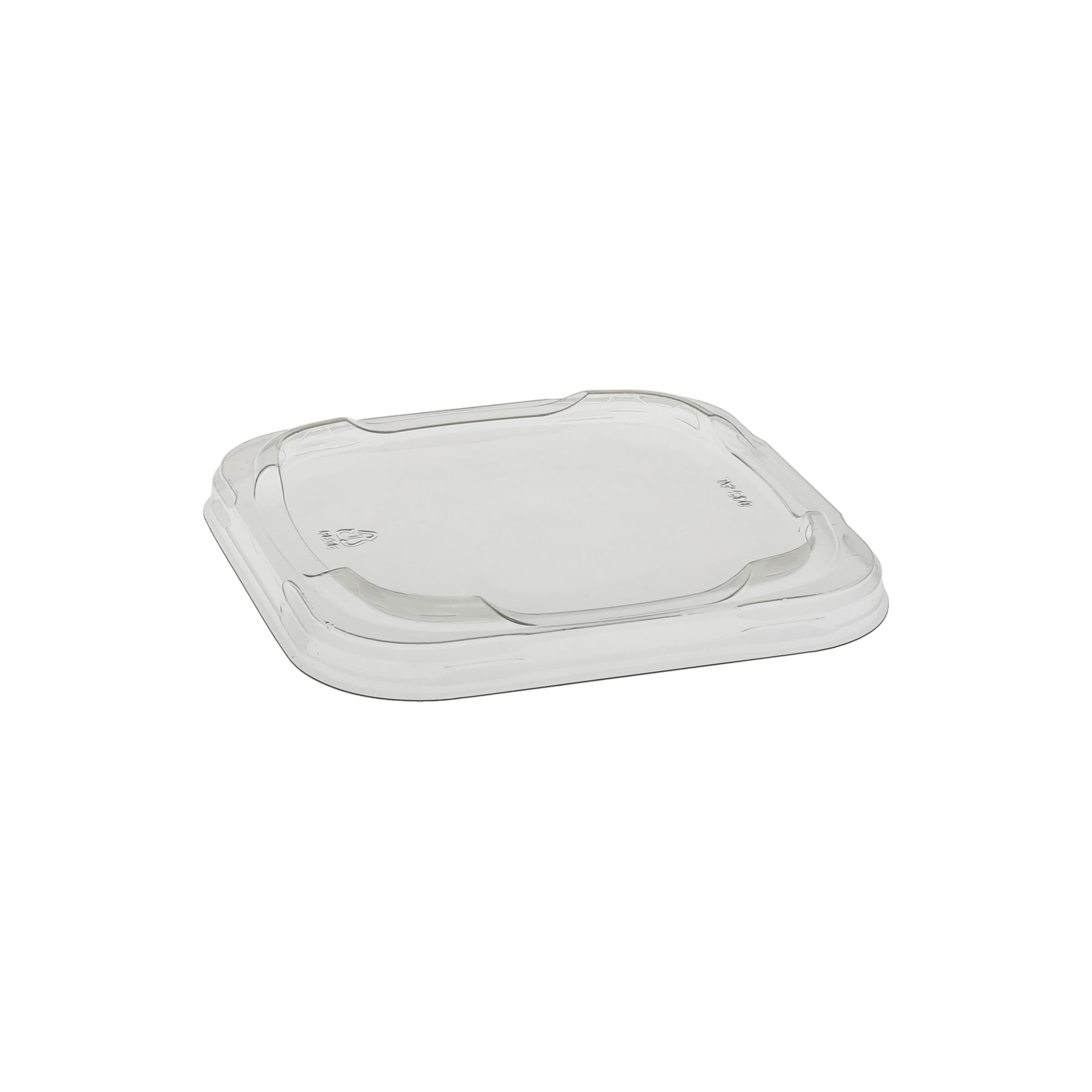 Lid Flat 4X4X0.5 IN PET Clear Square For Container 960/Case