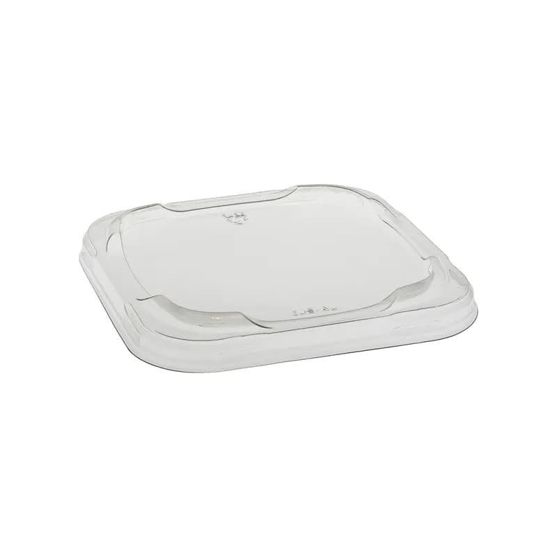 Lid Flat 4X4X0.5 IN PET Clear Square For Container 960/Case