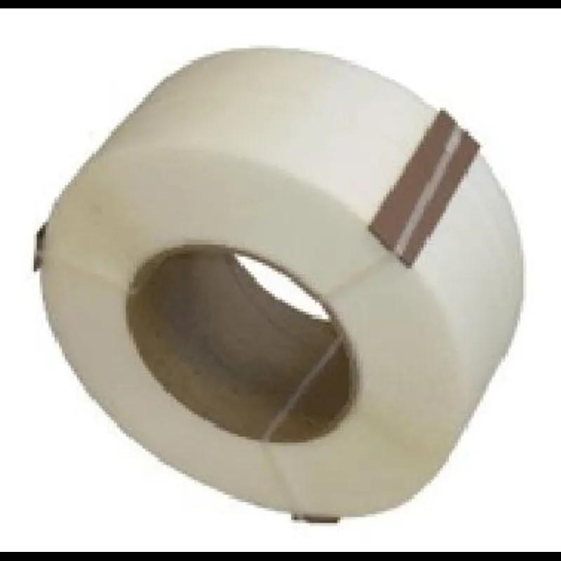 Poly Strapping 0.375IN X12900FT White 300# With 8X9 IN Core Diameter Machine Grade 1/Each