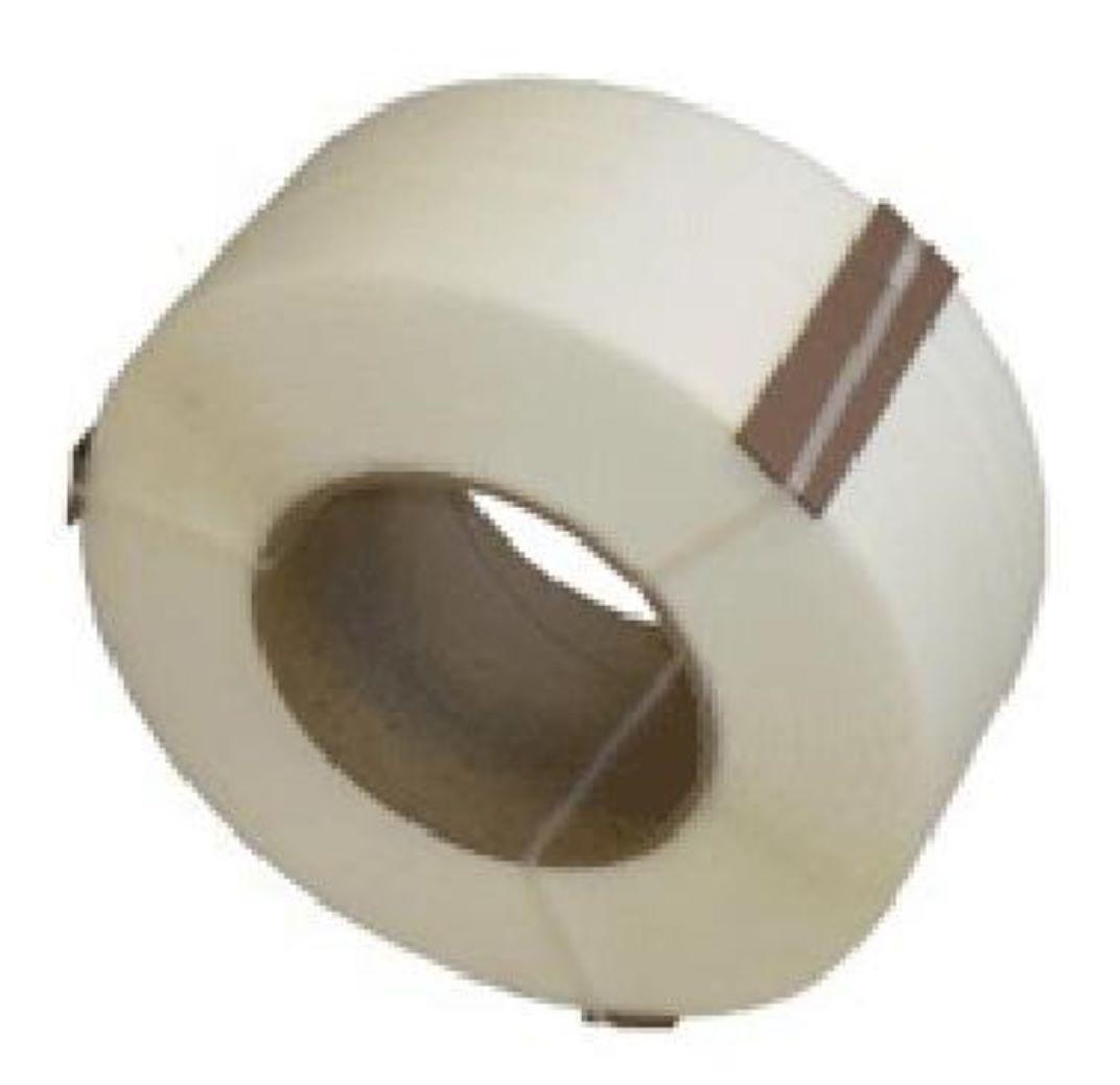 Poly Strapping 0.375IN X12900FT White 300# With 8X9 IN Core Diameter Machine Grade 1/Each