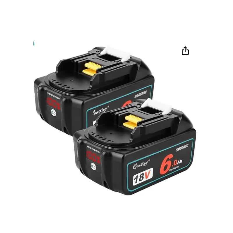 Battery Charger 18V 2-Pack Lithium-Ion Battery 6Ah 2/Pack
