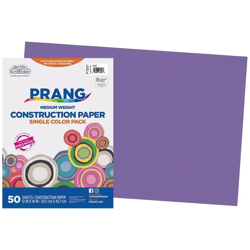 Prang® Construction Paper 12X18 IN Violet 50 Sheets/Pack 25 Packs/Case 1250 Sheets/Case