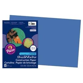 Pacon® Construction Paper 12X18 IN Blue 50 Sheets/Pack 25 Packs/Case 1250 Sheets/Case