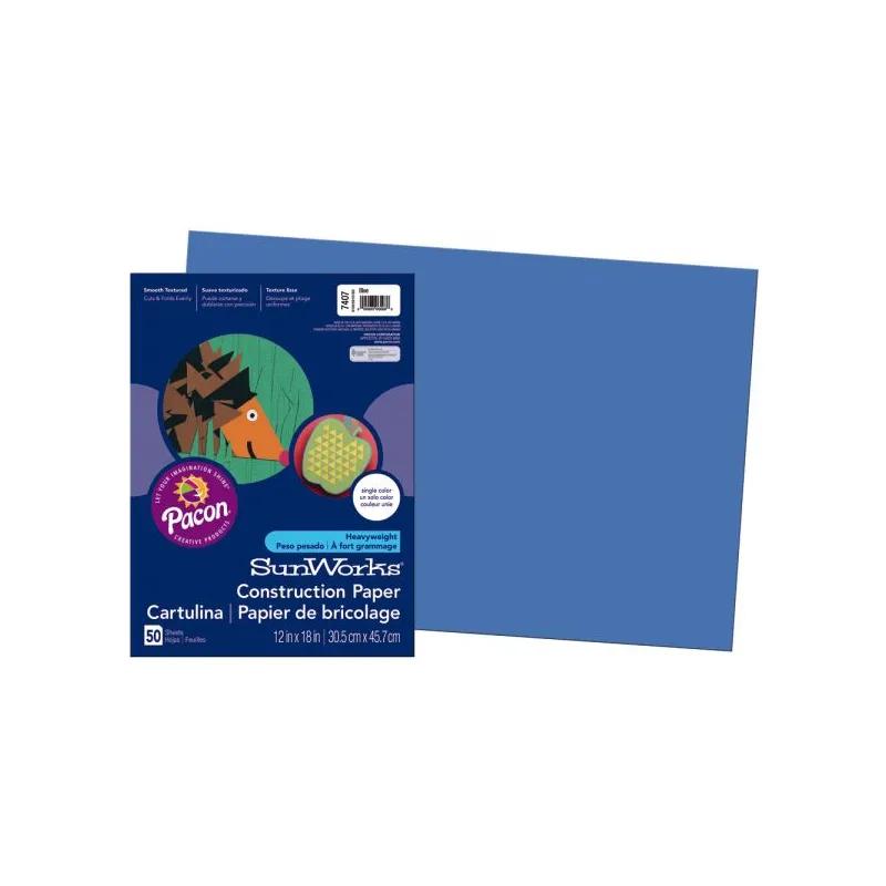 Pacon® Construction Paper 12X18 IN Blue 50 Sheets/Pack 25 Packs/Case 1250 Sheets/Case