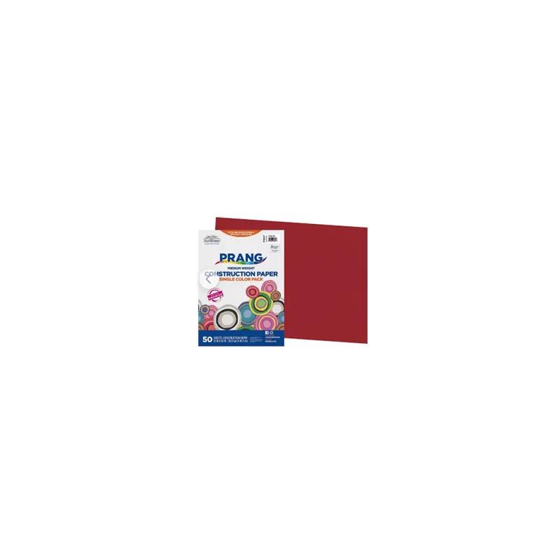 Construction Paper Holiday Red 50 Sheets/Pack 25 Packs/Case 1250 Count/Case