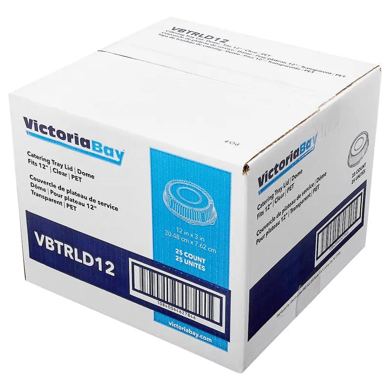 Victoria Bay Lid Dome 12 IN PET Clear Round For Serving Tray 25/Case