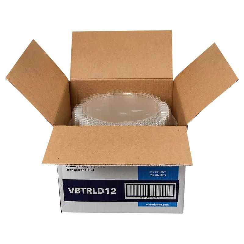 Victoria Bay Lid Dome 12 IN PET Clear Round For Serving Tray 25/Case