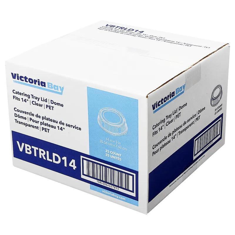 Victoria Bay Lid Dome 14 IN PET Clear Round For Serving Tray 25/Case