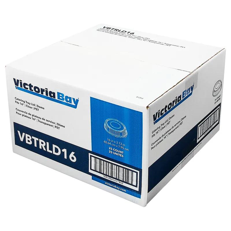 Victoria Bay Lid Dome 16 IN PET Clear Round For Serving Tray 25/Case