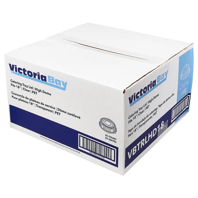 Victoria Bay Lid Dome 18 IN PET Clear Round For Serving Tray 25/Case