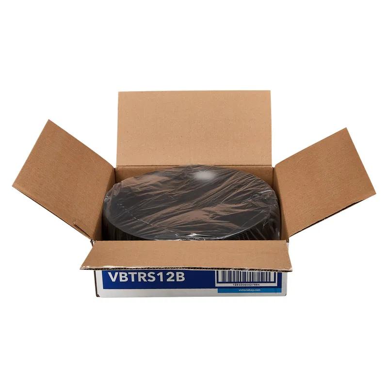 Victoria Bay Serving Tray Base 12 IN PS Black Round 25/Case