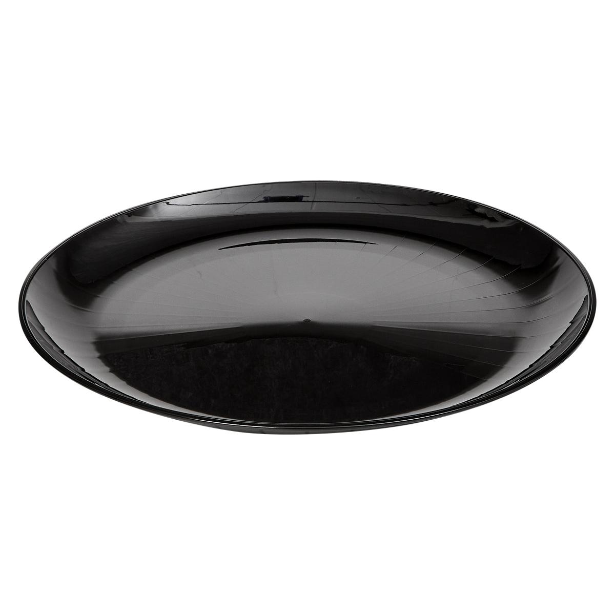 Victoria Bay Serving Tray Base 12 IN PS Black With Design Round 25/Case