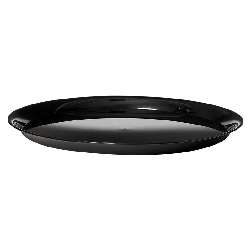 Victoria Bay Serving Tray Base 14 IN PS Black Round Higher Sidewall 25/Case