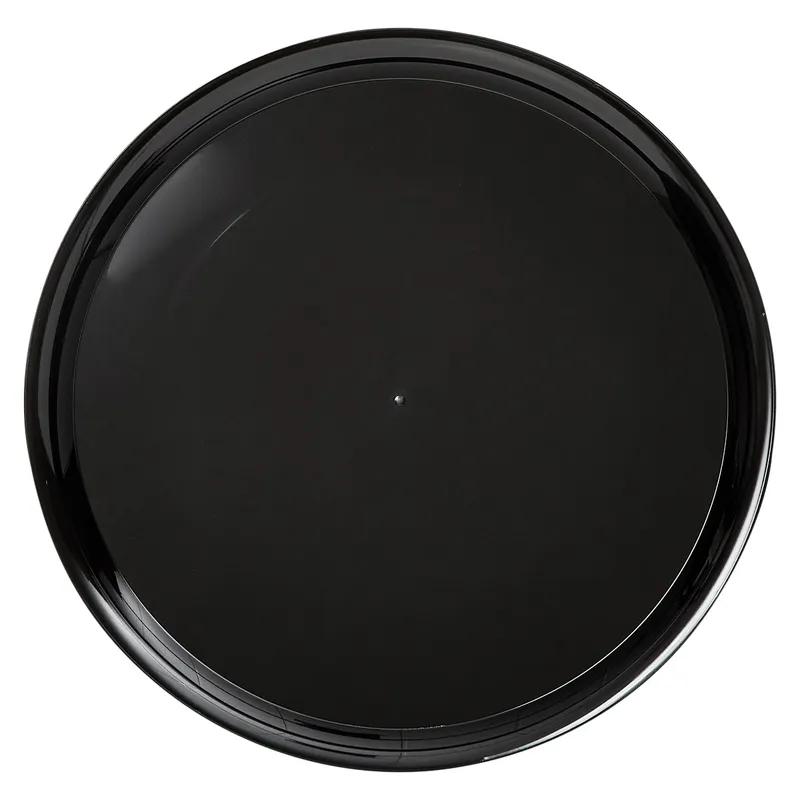 Victoria Bay Serving Tray Base 14 IN PS Black Round Higher Sidewall 25/Case