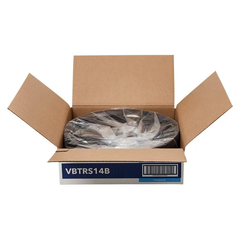 Victoria Bay Serving Tray Base 14 IN PS Black Round Higher Sidewall 25/Case