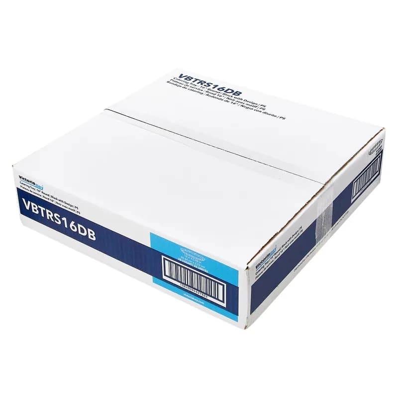 Victoria Bay Serving Tray Base 16 IN PS Black With Design Round 25/Case