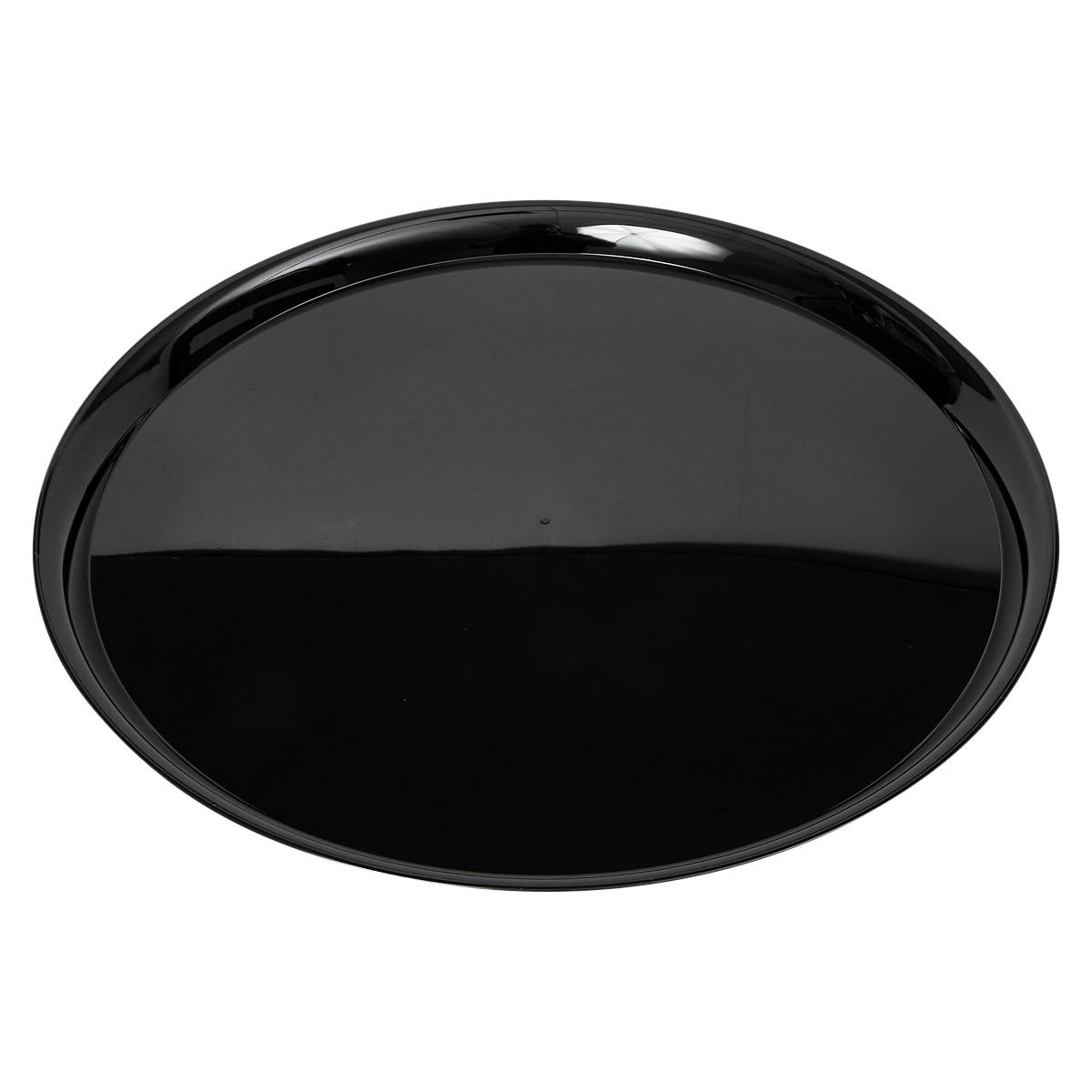 Victoria Bay Serving Tray Base 18 IN PS Black Round Higher Sidewall 25/Case