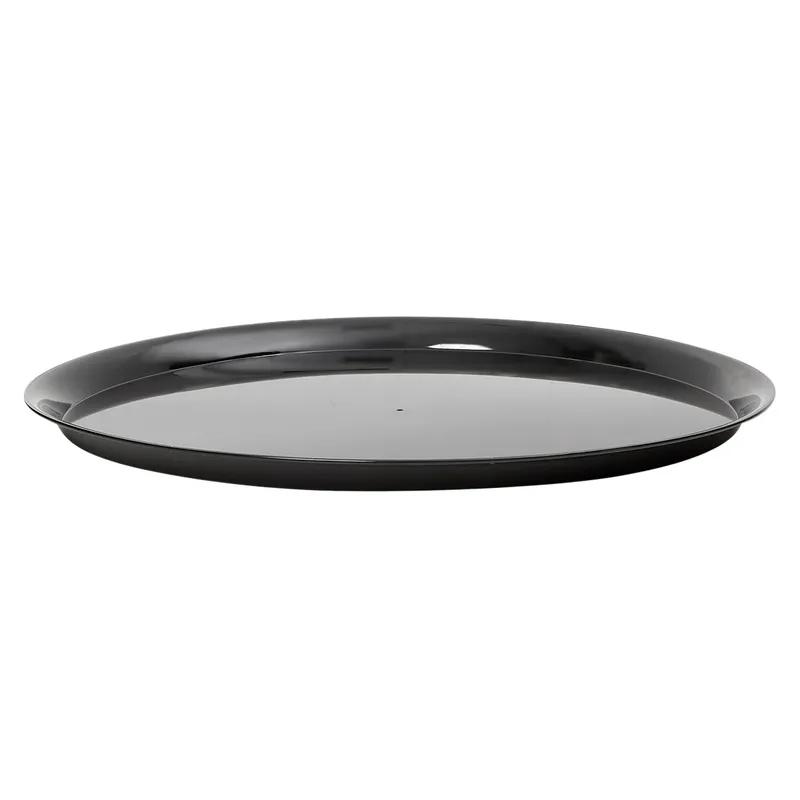 Victoria Bay Serving Tray Base 18 IN PS Black Round Higher Sidewall 25/Case