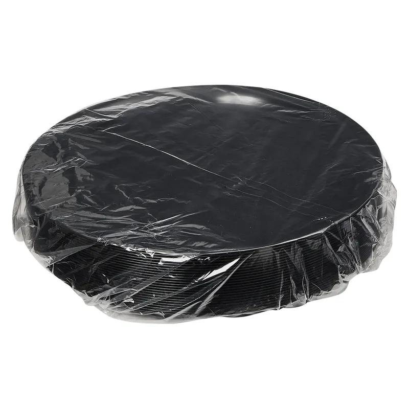 Victoria Bay Serving Tray Base 18 IN PS Black Round Higher Sidewall 25/Case
