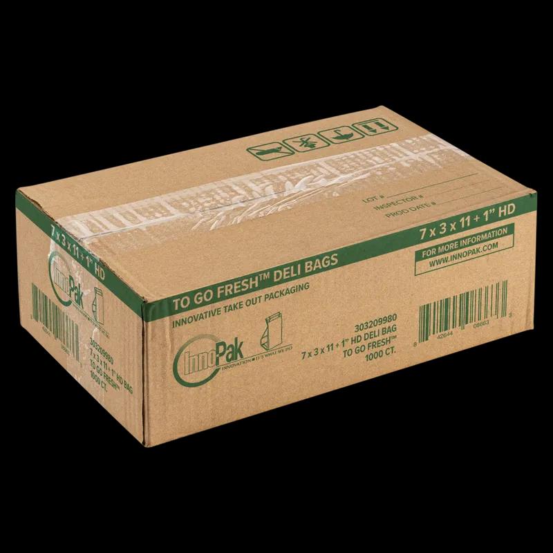 TO GO FRESH™ Deli Bag 7X3X11+1 IN High-Density Polyethylene (HDPE) White 1000/Case