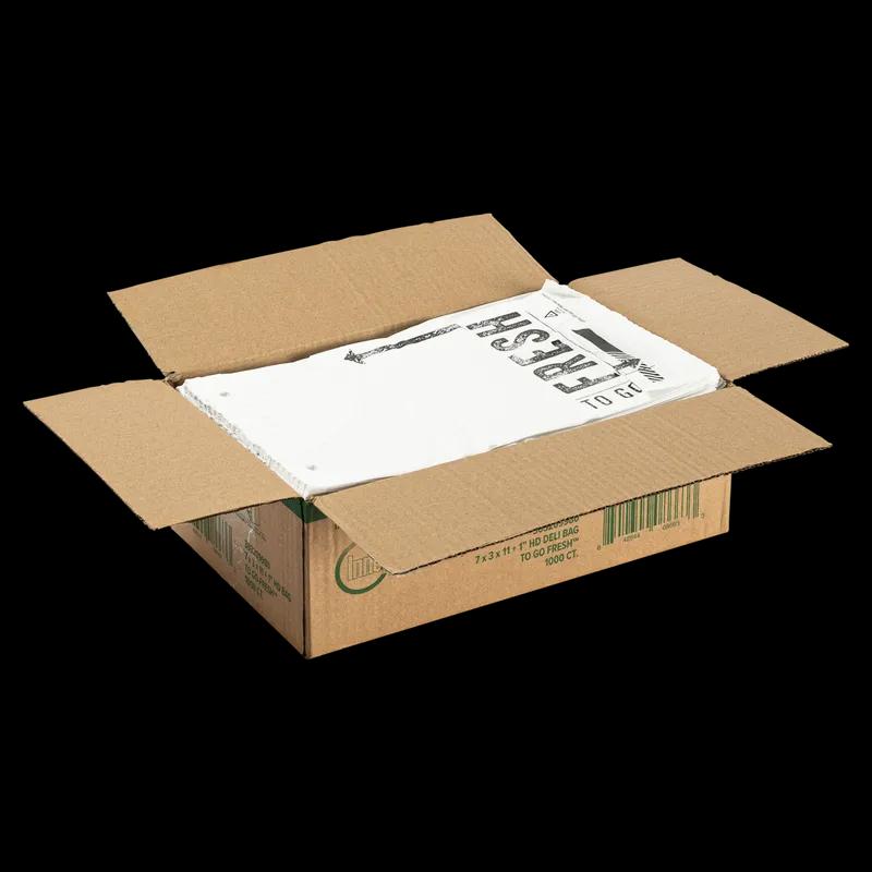 TO GO FRESH™ Deli Bag 7X3X11+1 IN High-Density Polyethylene (HDPE) White 1000/Case