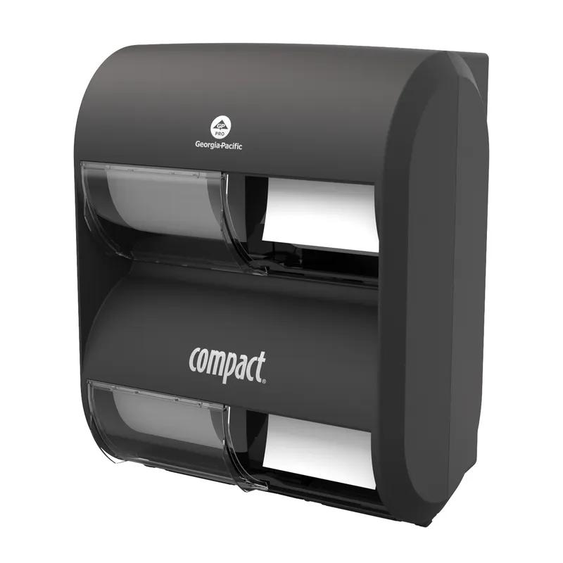 Compact Quad® Toilet Paper Dispenser 6.90X11.75X13.25 IN Smoke Gray 4-Roll Coreless High Capacity 1/Each