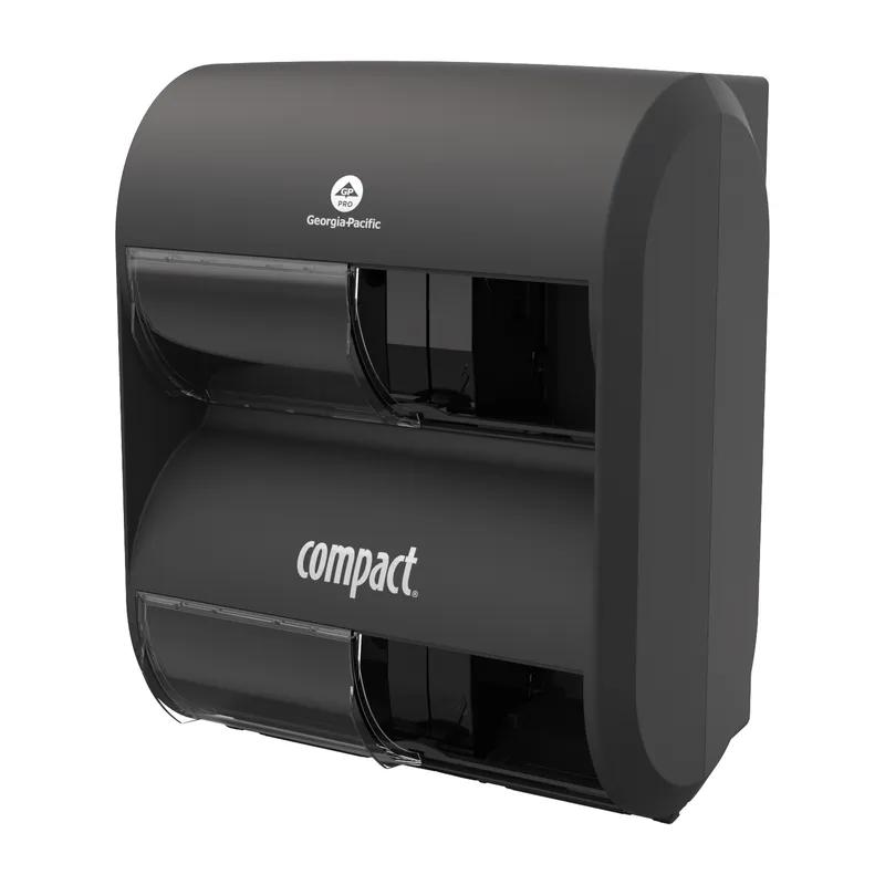 Compact Quad® Toilet Paper Dispenser 6.90X11.75X13.25 IN Smoke Gray 4-Roll Coreless High Capacity 1/Each