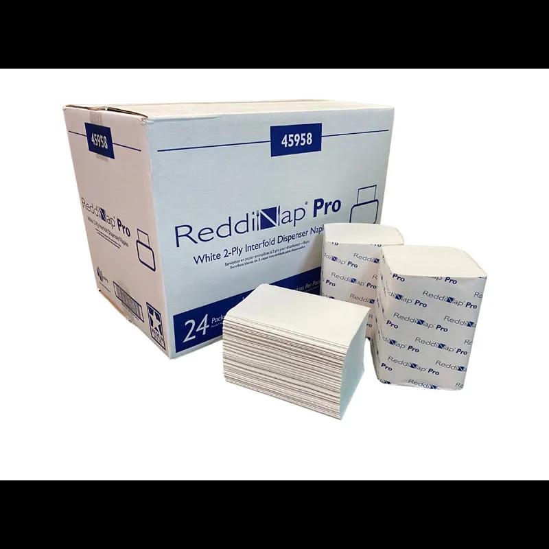ReddiNap™ Napkins White 2PLY Interfold Disposable 500 Count/Pack 24 Packs/Case 12000 Count/Case